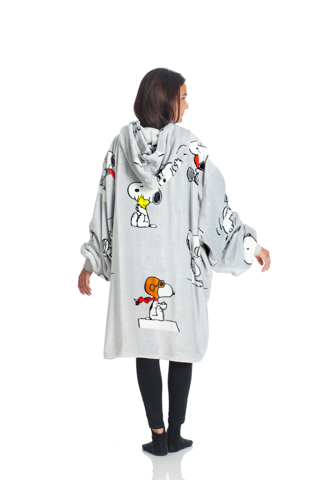 Coperta con maniche e tasca frontale Kanguru fantasia Snoopy